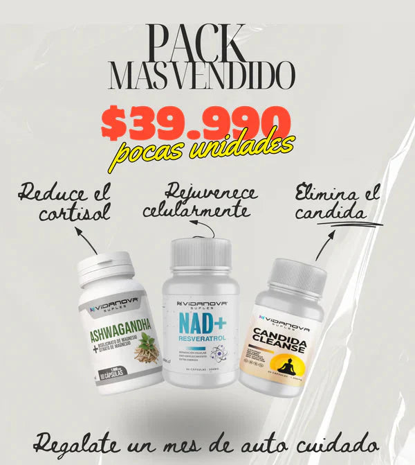 PACK X3 NAD/ASHWAGANDHA/CANDIDA