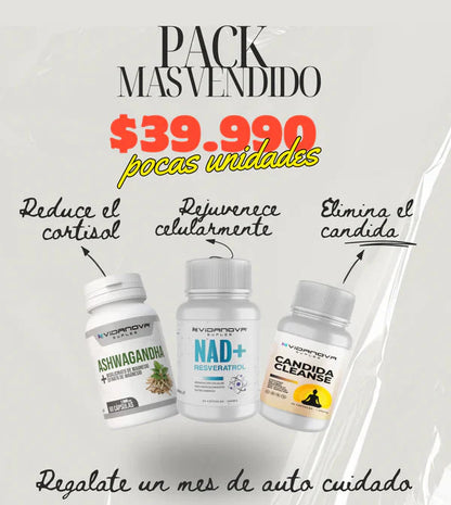 PACK X3 NAD/ASHWAGANDHA/CANDIDA